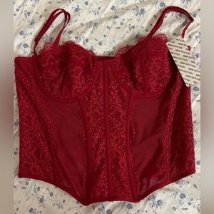 Urban Outfitters Red Corset Top